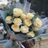Букет из голландской розы "Кремовый рассвет"
